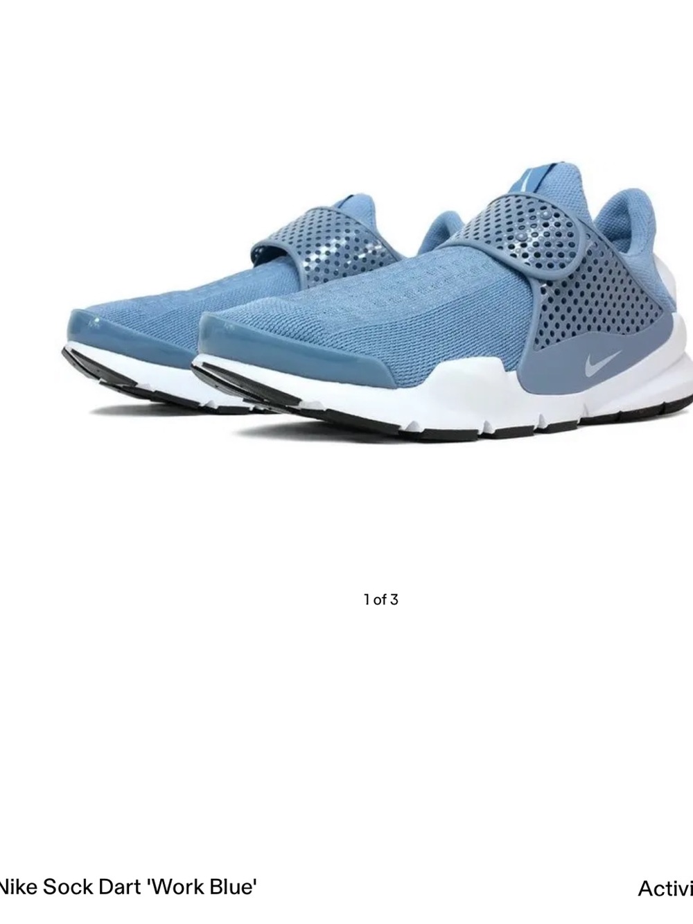 Nike Sock Dart Slip-On Sneakers in Work Blue and White